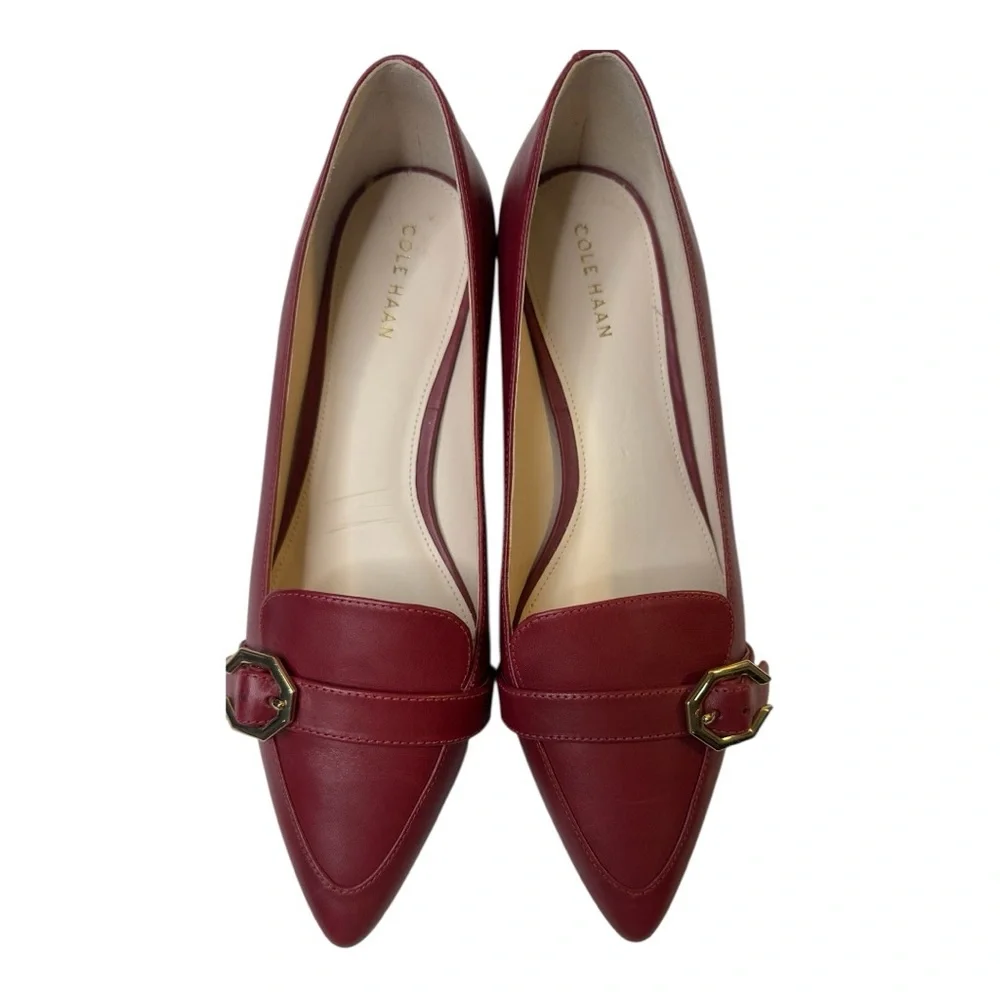 Cole Haan Leela Skimmer Red Leather Flat Size 8B - Picture 6 of 15